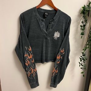 BDG - Crop L/S Graphic Tee